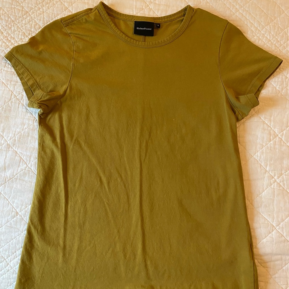 RicherPoorer Womens Tee Shirt, Chartreuse, M